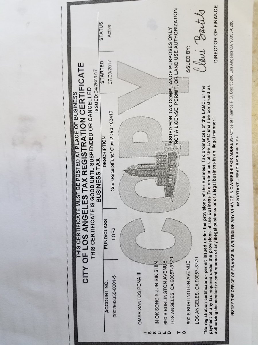 City of los angeles tax registration certificate | updated on July 2022